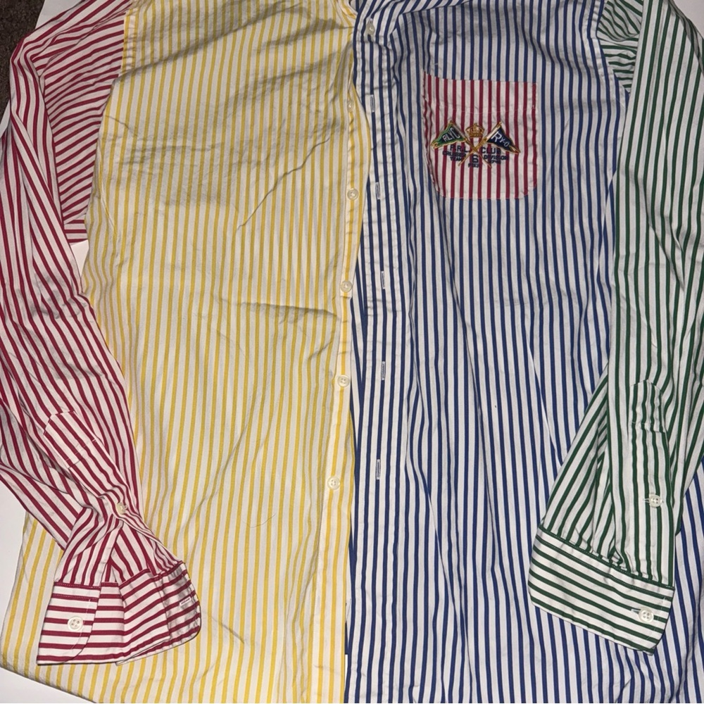 VTG Ralph Lauren Yacht Club Cruiser Team Men's Button Down Multicolor